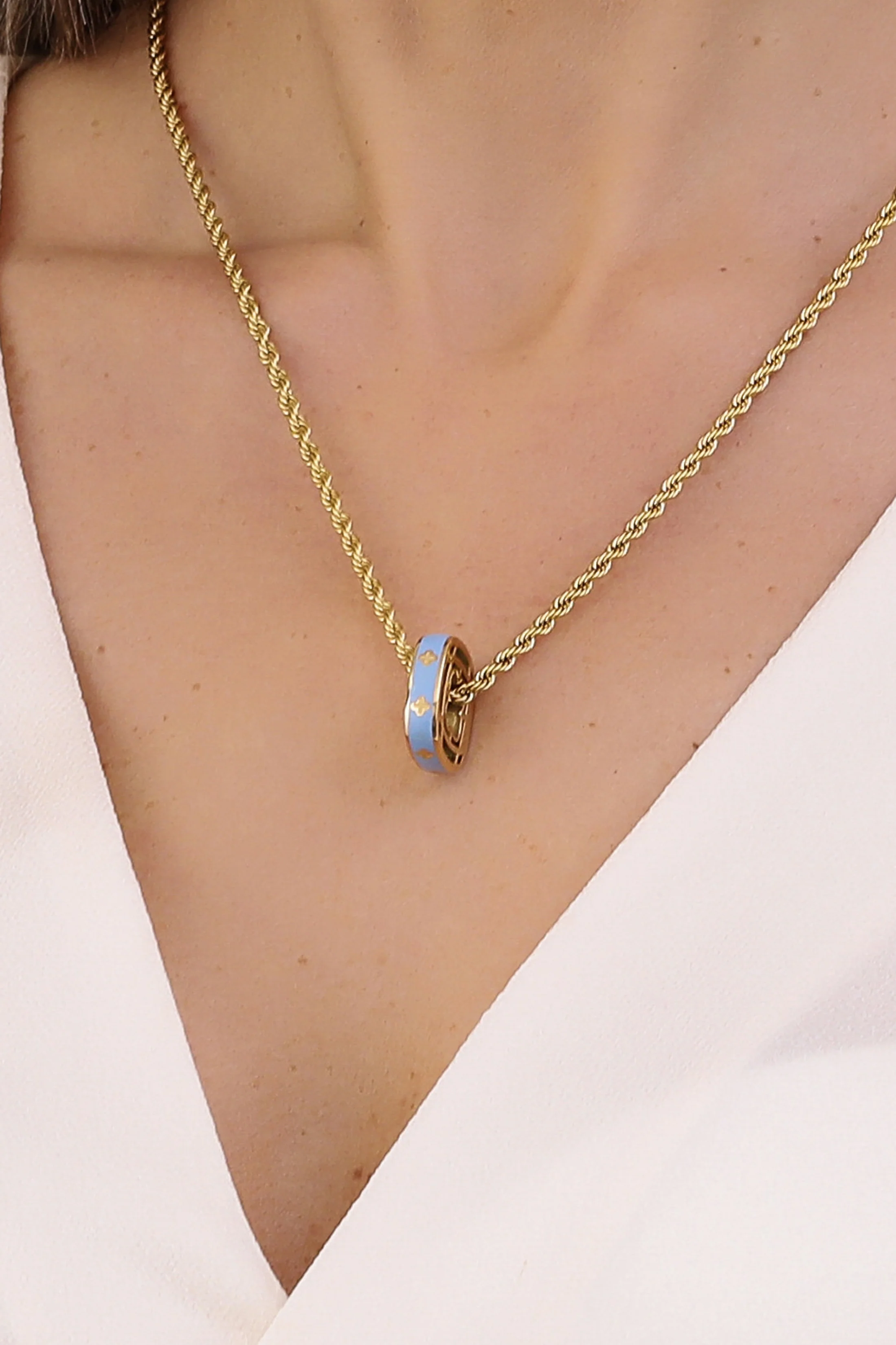 Adam's Blue Engravable Ring Pendant - Image 6