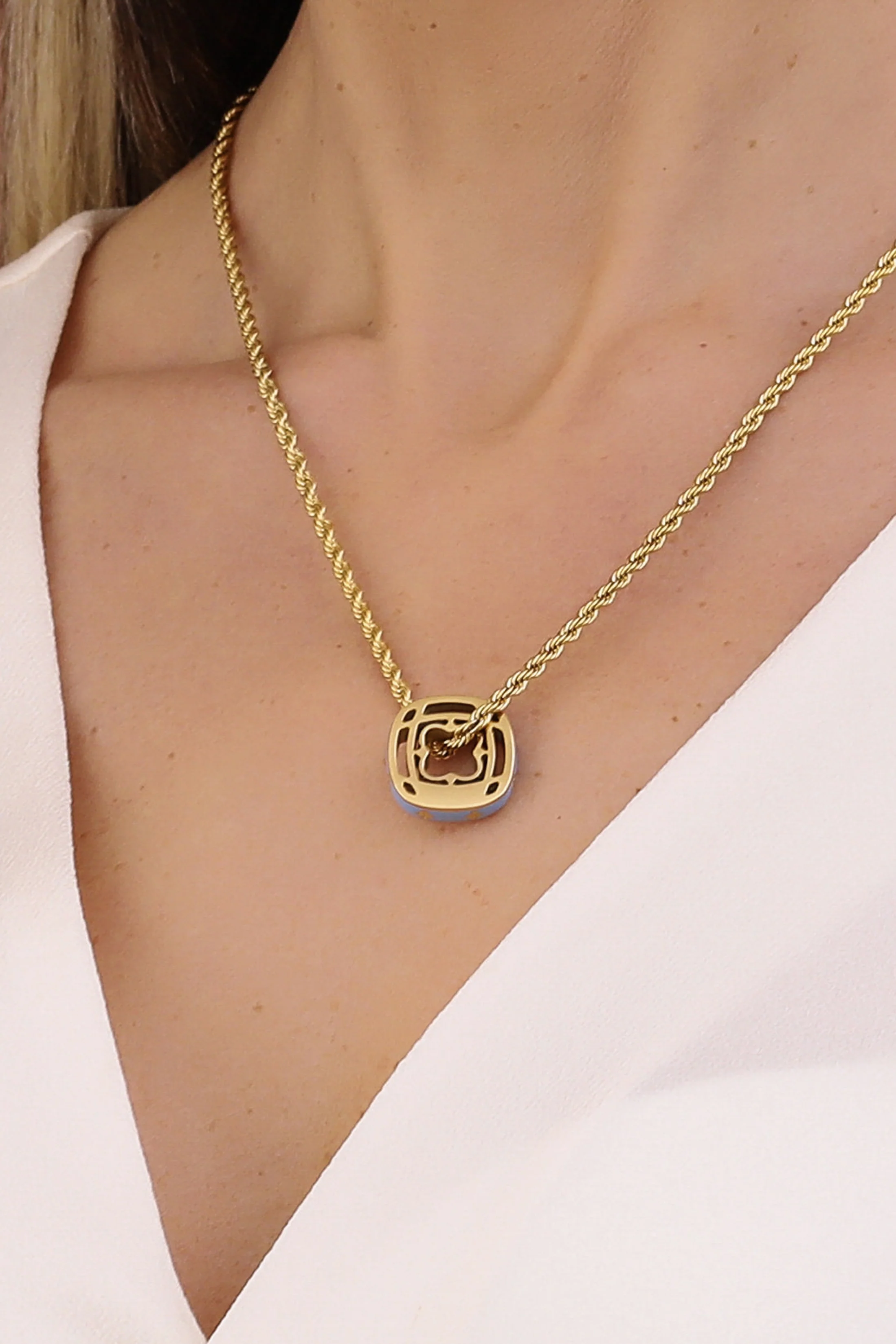 Adam's Blue Engravable Ring Pendant - Image 7