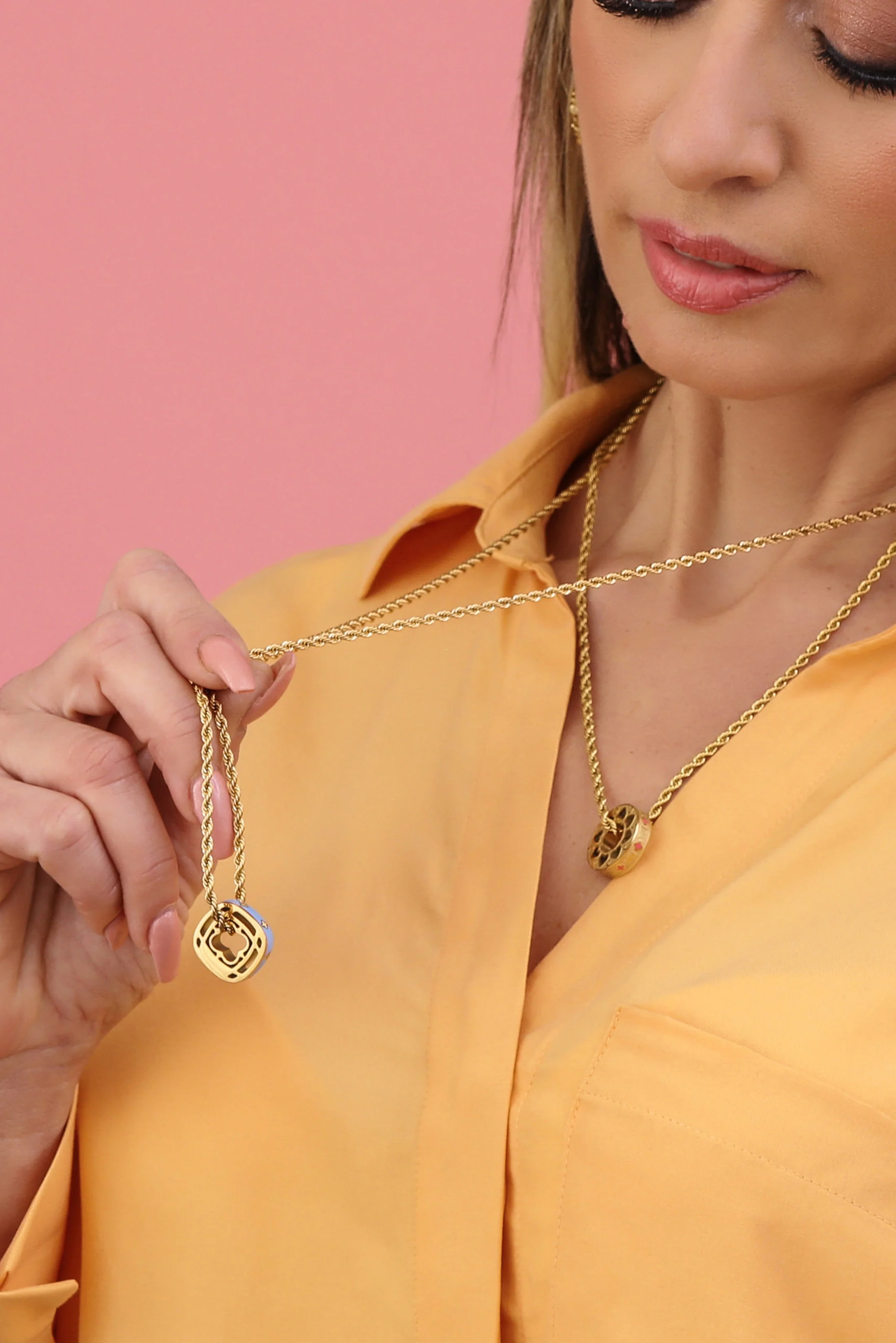 Adam's Blue Engravable Ring Pendant - Image 8