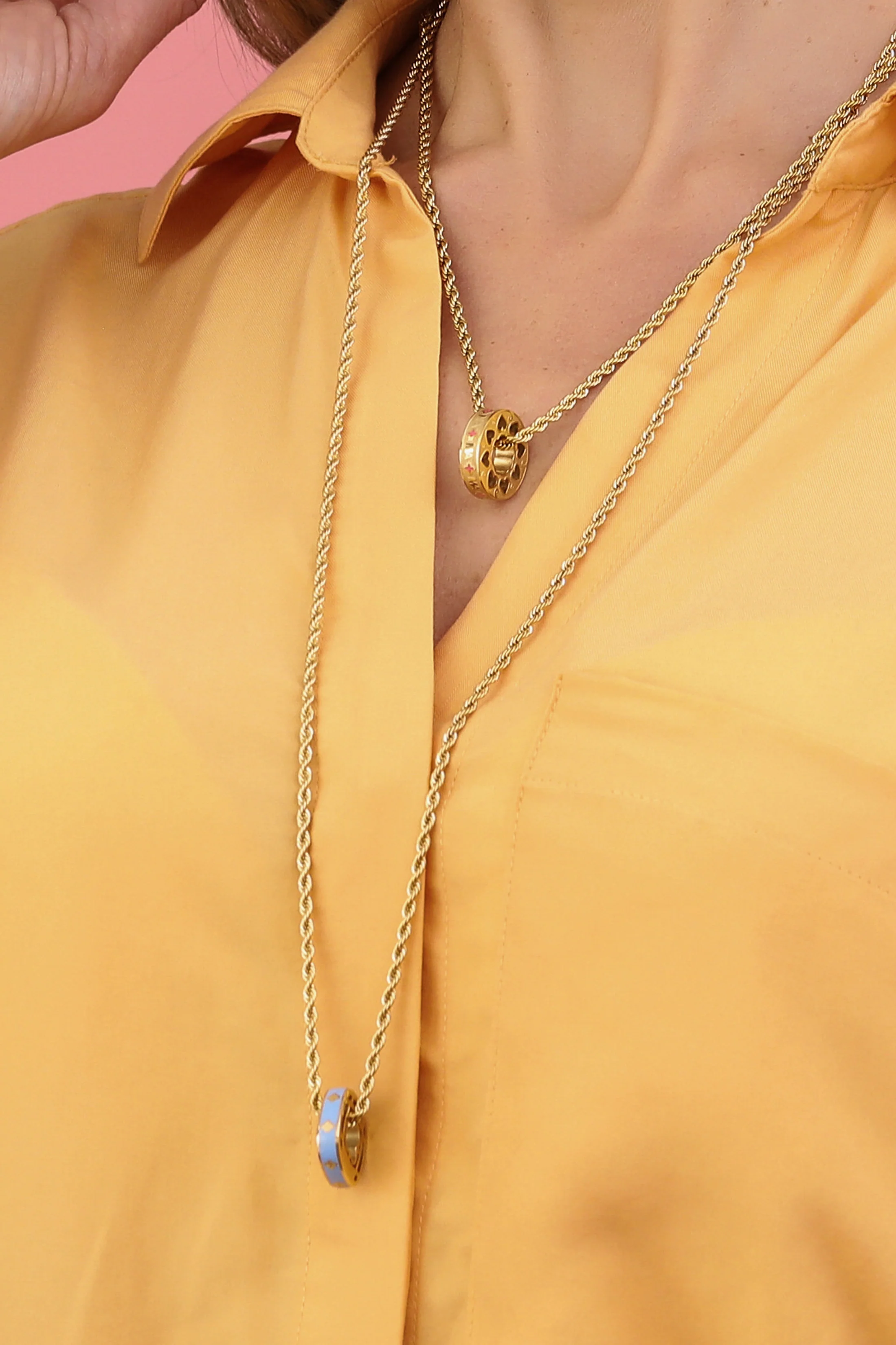 Adam's Blue Engravable Ring Pendant - Image 9