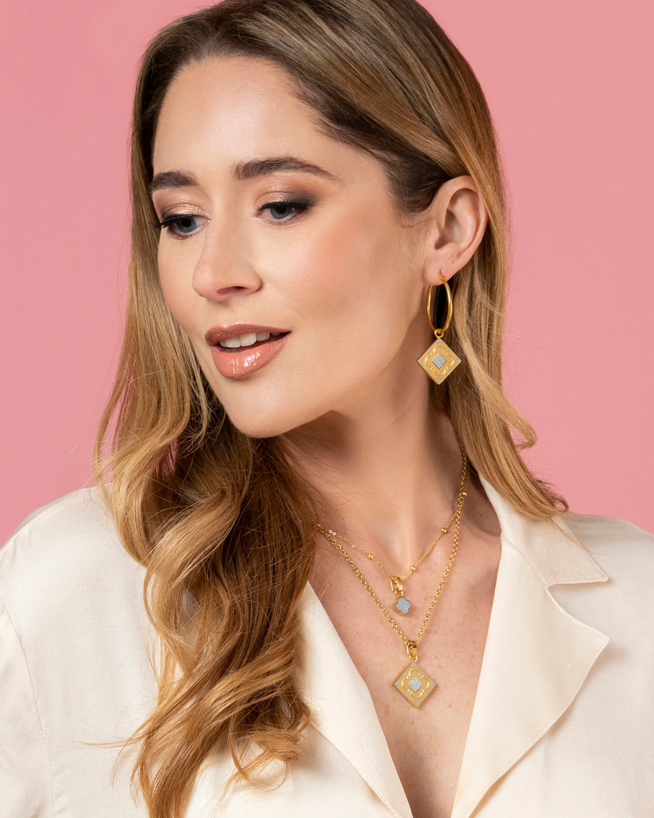 Rock Quartz Logo Stone Pendant - Image 3