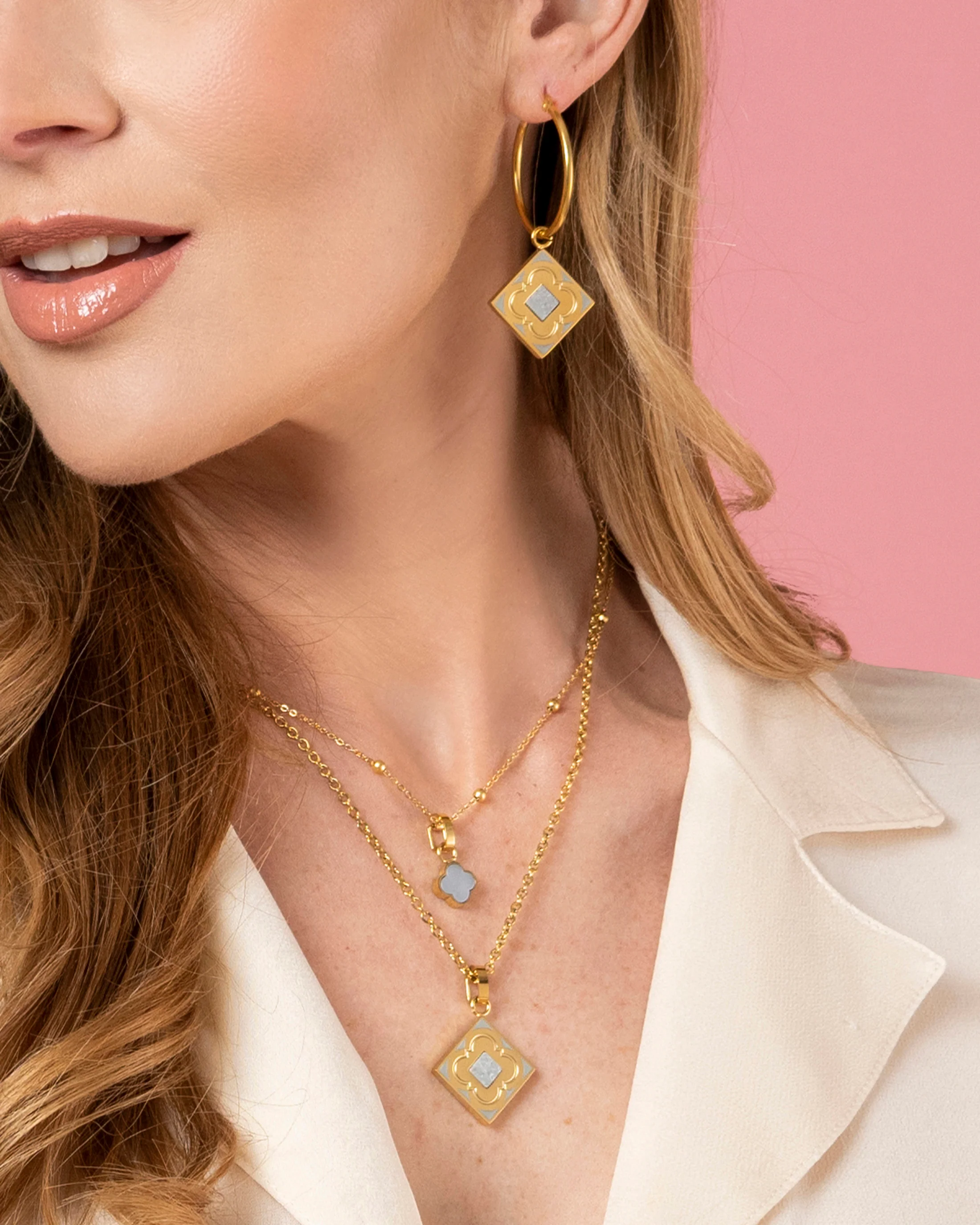 Rock Quartz Logo Stone Pendant - Image 4