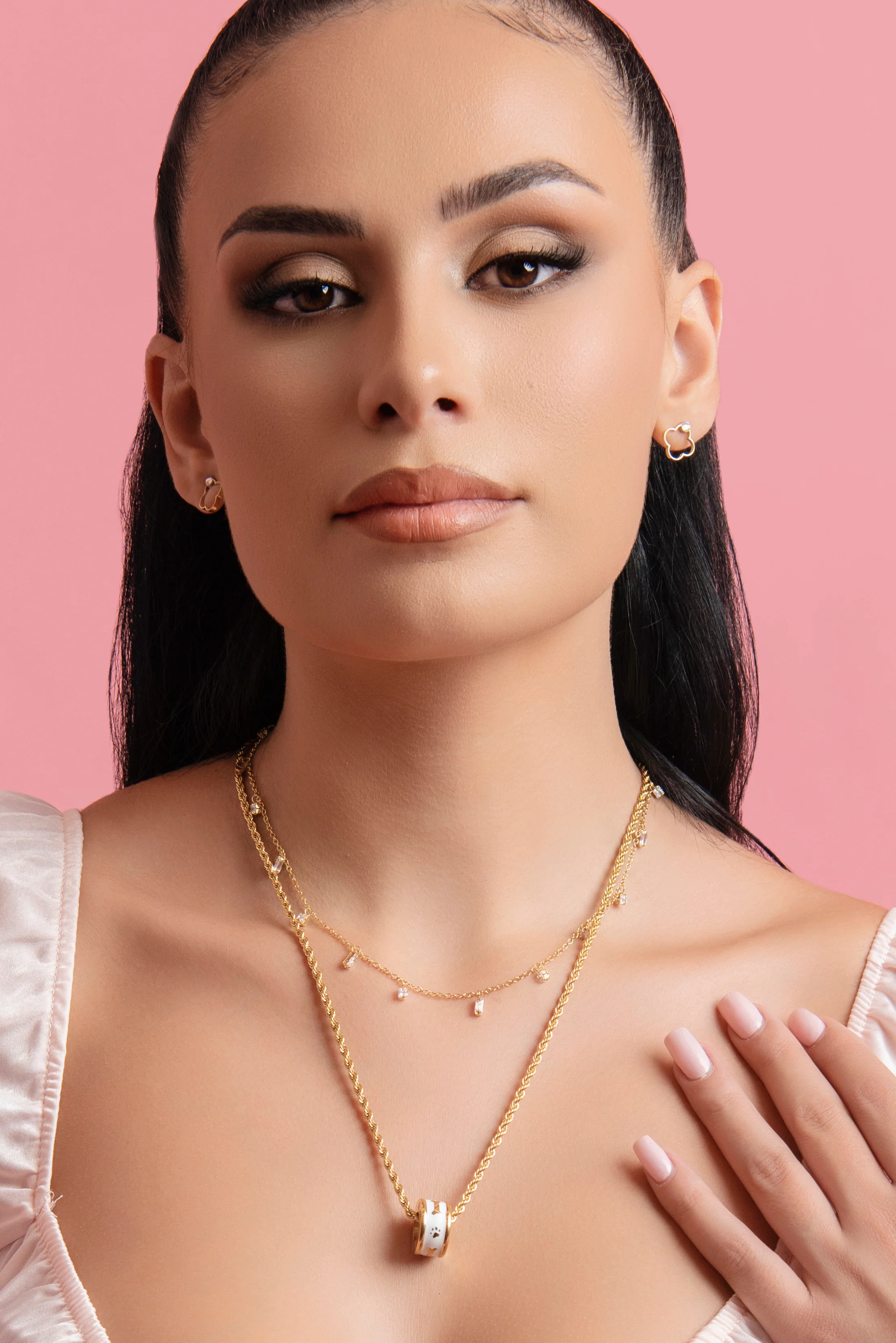 White Enamel Engravable Pet Ring Pendant - Image 7