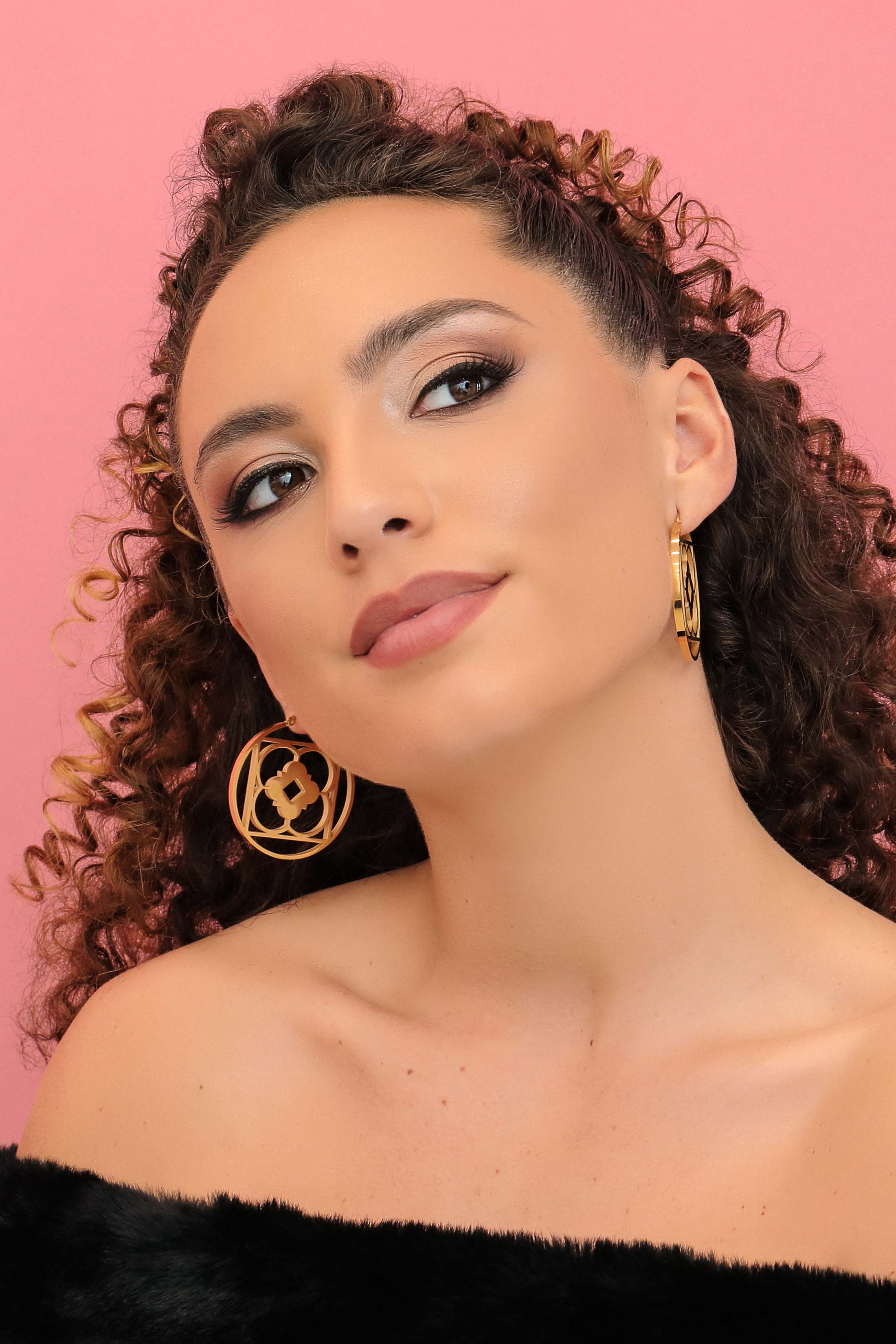 Carisma Logo Statement Hoop Earrings - Image 4