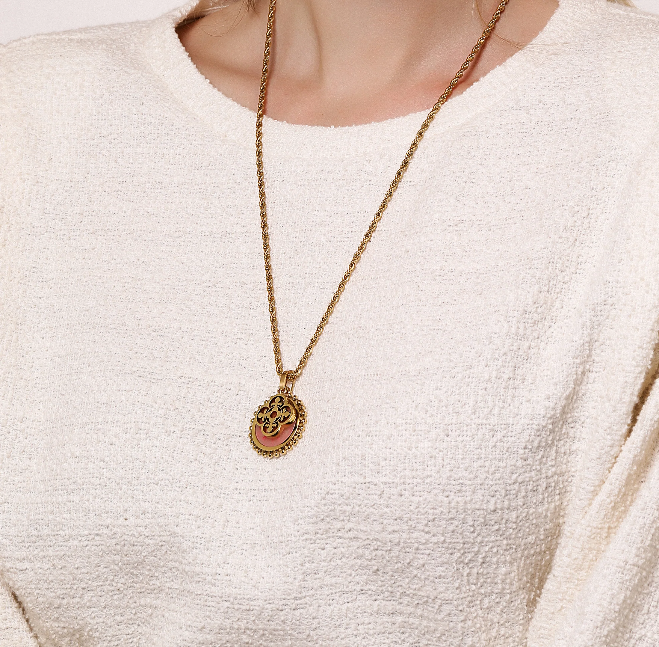 Coral Stone Pendant - Image 9