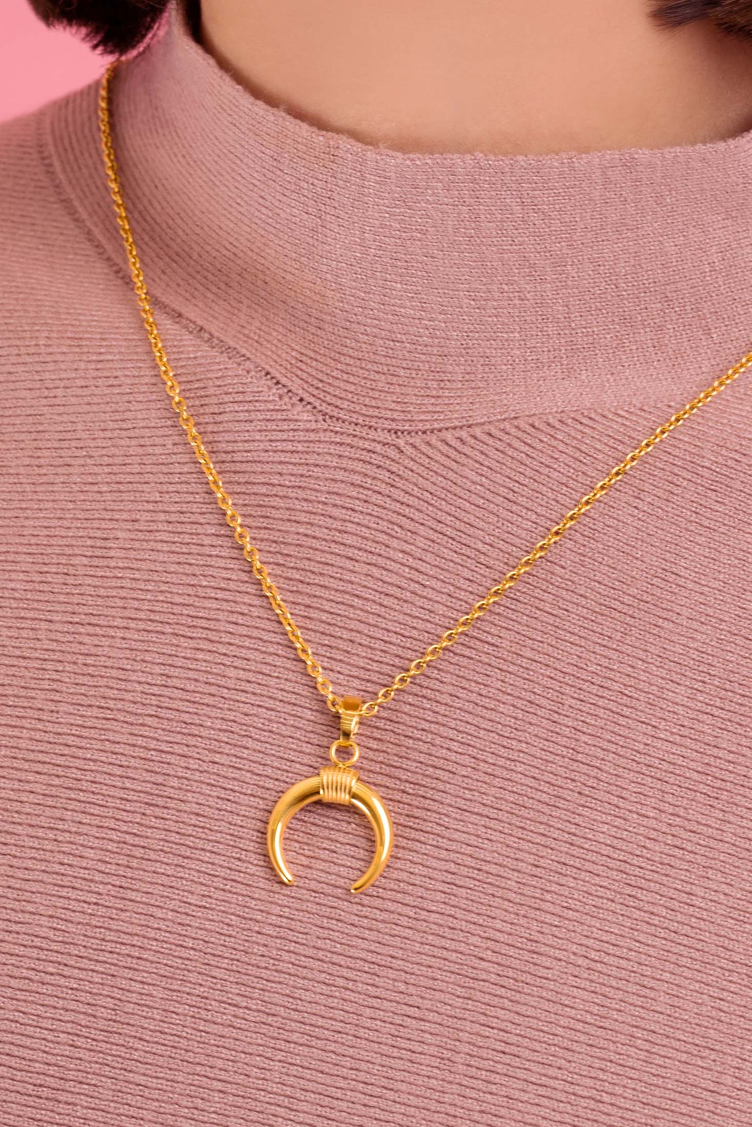 Crescent Horn Charm Pendant - Image 3