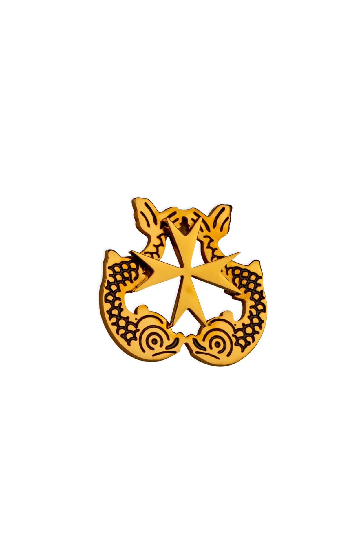 Dolphin & Maltese Cross Stud Earring Set - Image 4