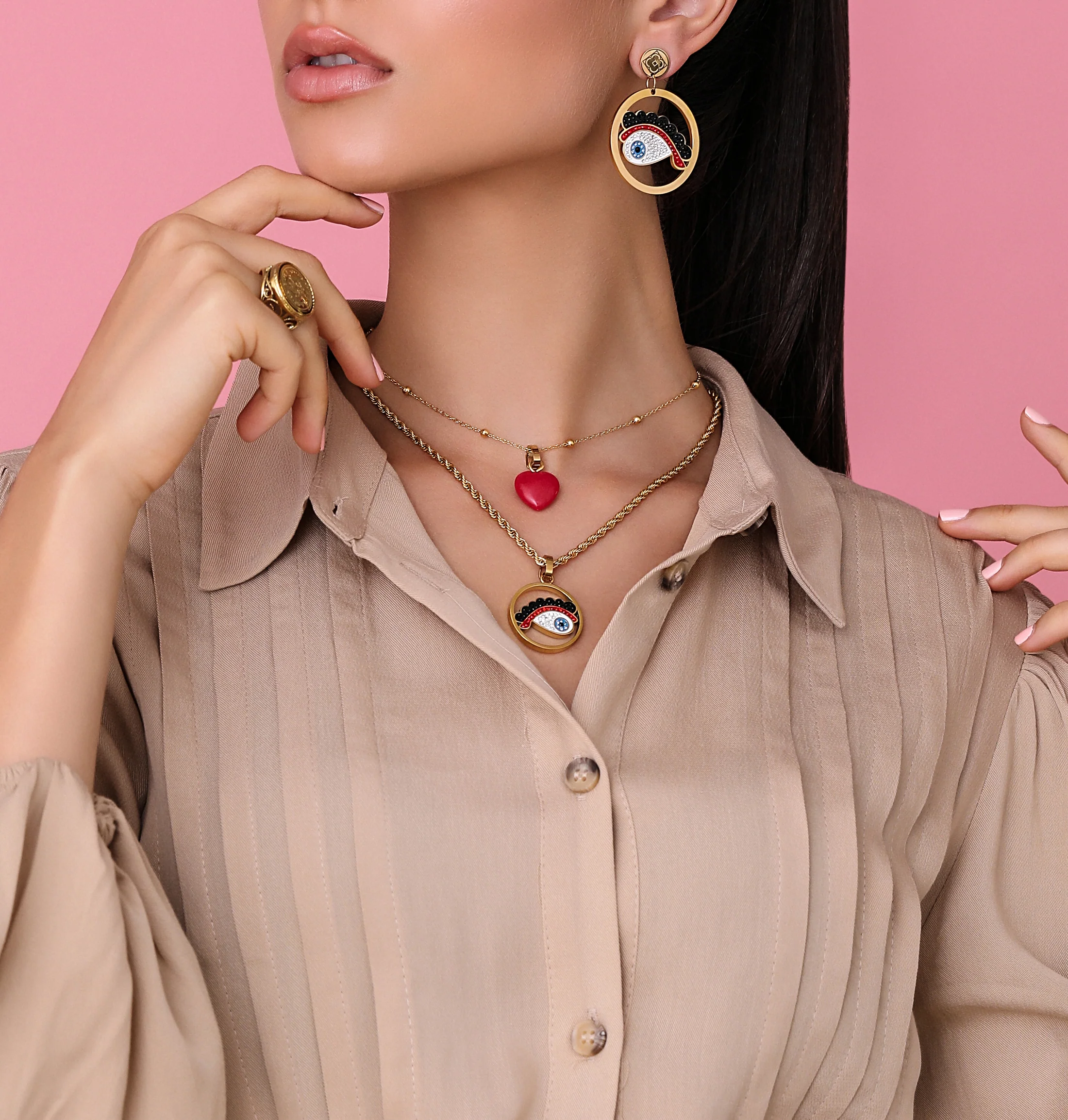 Eve's Luzzu Eye Earring Set - Image 4