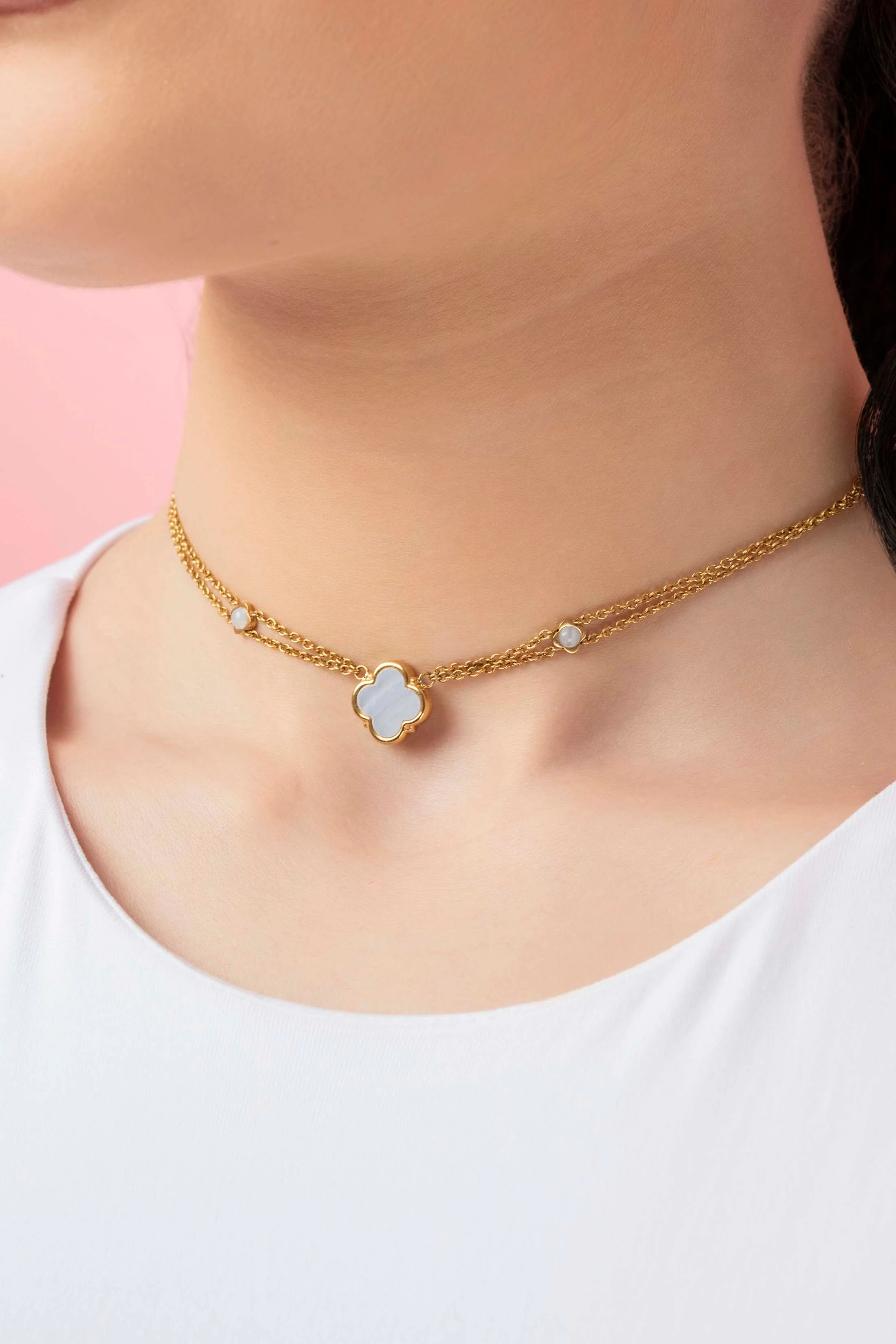 Lace Agate Stone Necklace - Image 4