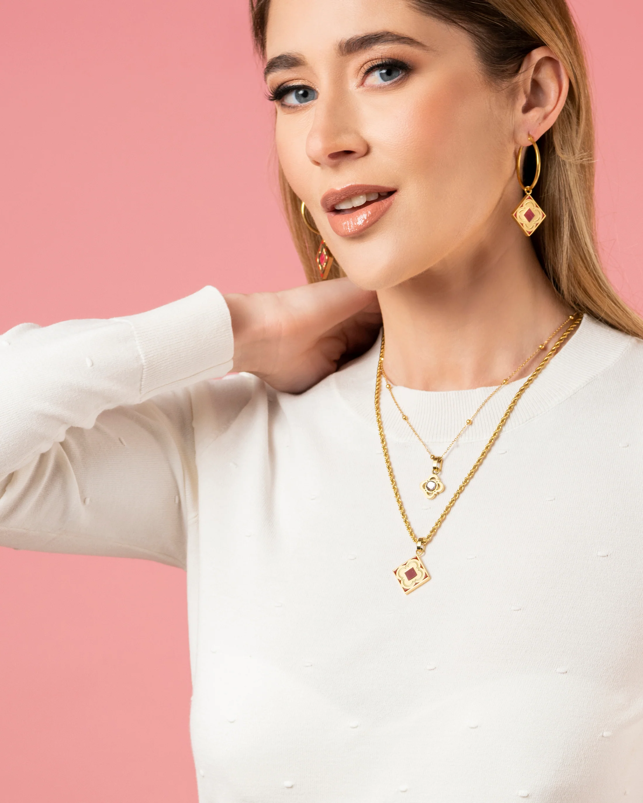 Red Carnelian Logo Stone Pendant - Image 3