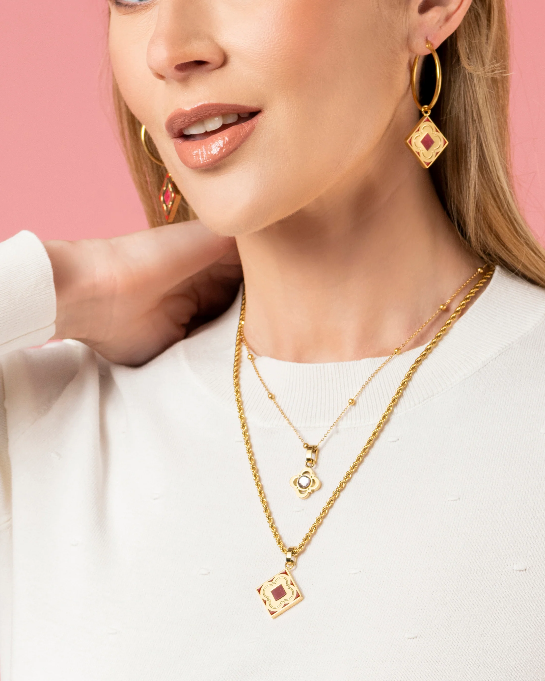 Red Carnelian Logo Stone Pendant - Image 4