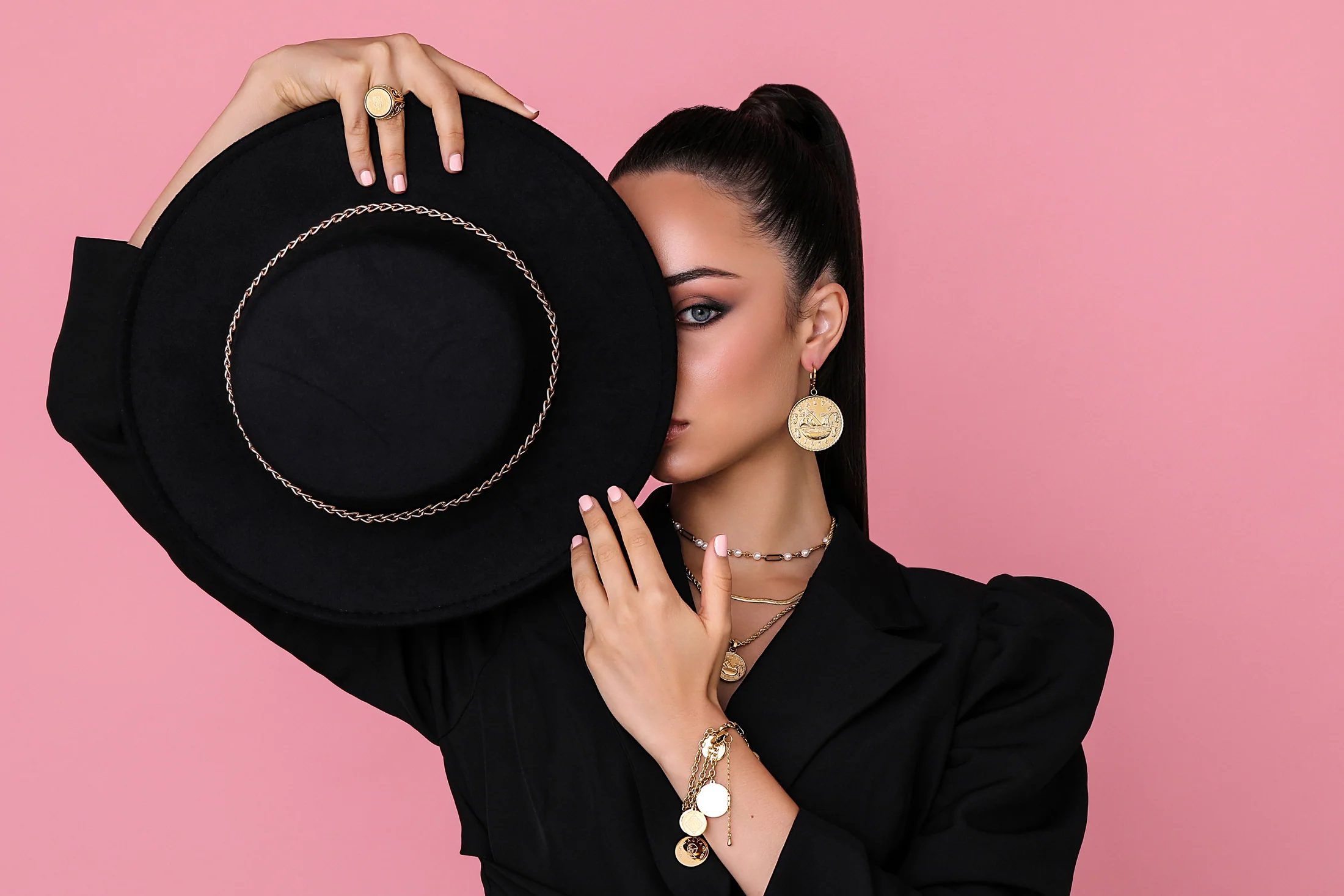 Xini Coin Embossed Statement Earrings - Image 10